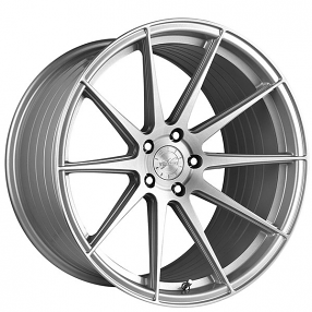 20" Staggered Vertini Wheels RFS1.3 Brushed Silver Flow Formed Rims