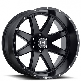 20" Hostile Wheels H109 Alpha Satin Black Off-Road Rims
