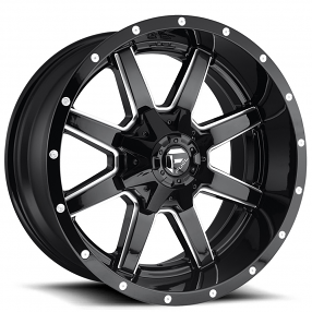 20" Fuel Wheels D610 Maverick Gloss Black Milled Off-Road Rims 
