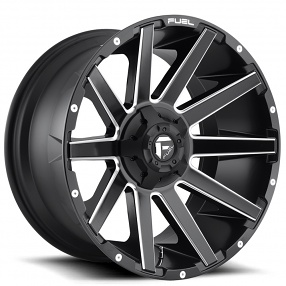 20" Fuel Wheels D616 Contra Matte Black Milled Off-Road Rims 