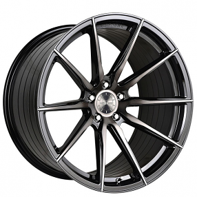 20" Staggered Vertini Wheels RFS1.1 Gloss Black Tinted Face Flow Formed Rims 