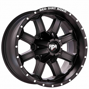 20" Red Dirt Road Wheels RD01 Dirt Satin Black Off-Road Rims