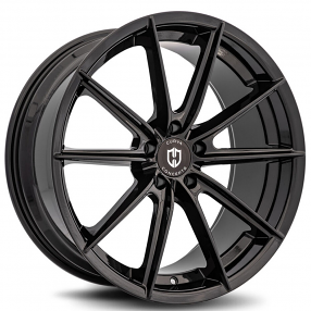 20" Staggered Curva Wheels C46 Black Rims 
