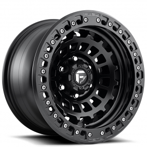 17" Fuel Wheels D101 Zephyr Beadlock Matte Black with Matte Black Ring Off-Road Rims 