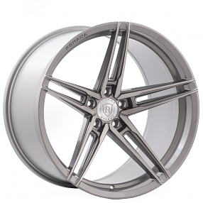 20" Staggered Rohana Wheels RFX15 Brushed Titanium Rims