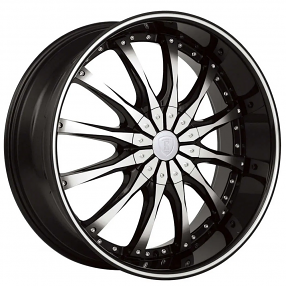 26" Borghini Wheels B8 Black Machined Rims