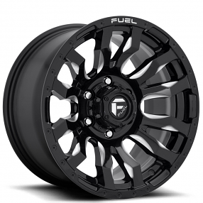 17" Fuel Wheels D673 Blitz Gloss Black Milled Off-Road Rims 