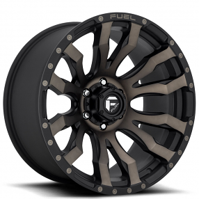 18" Fuel Wheels D674 Blitz Matte Black Machined with Double Dark Tint Off-Road Rims 