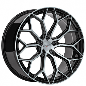 20" Gianelle Wheels Monte Carlo Gloss Black with Machined Face Rims 