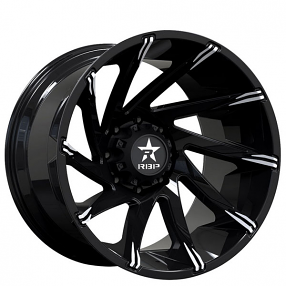 20" RBP Wheels 77R Spike Gloss Black Machined Accent Off-Road Rims 