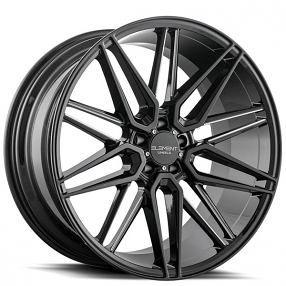 22" Staggered Element Wheels EL11 Gloss Black Milled Rims