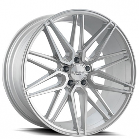 22" Staggered Element Wheels EL11 Silver Machined Rims