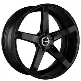 22x8.5" Strada Wheels Perfetto Black Rims 