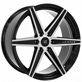 24" Lexani Wheels Savage-6 Gloss Black Machined Face Rims 