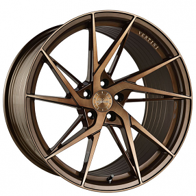 19" Staggered Vertini Wheels RFS1.9 Brushed Dual Bronze Flow Formed Rims
