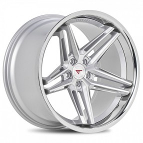 22" Ferrada Wheels CM1 Silver Machined with Chrome Lip Rims