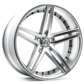 19" Staggered AXE Wheels EX20 Silver with Machined Face and Barrel Rims