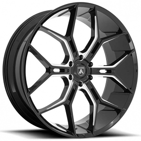26" Asanti Wheels ABL-38 Monarch Gloss Black Milled Rims