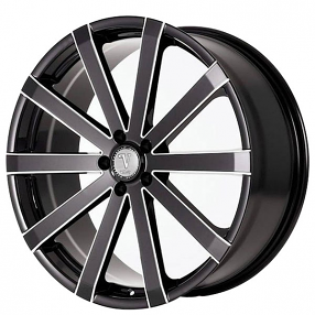 28" Velocity Wheels VW12 Black Milled Rims 