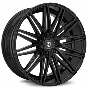 22" Curva Wheels C48 6-Lug Gloss Black Rims 