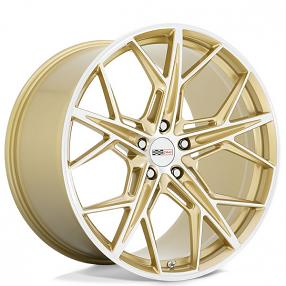 19/20" Staggered Cray Wheels Hammerhead Gloss Gold with Mirror Cut Face Rotary Forged Rims