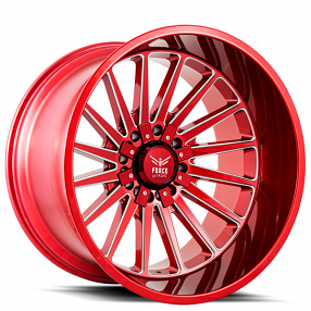 24" Force Off-Road Wheels F40 Candy Red Milled Rims