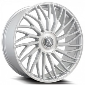 22" Staggered Azad Wheels AZ717 Silver Brushed Floating Cap Rims 