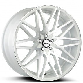 20" Shift Wheels Formula White Machined Rims
