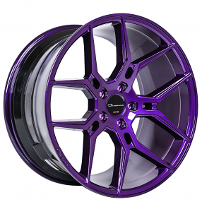 20" Staggered Giovanna Wheels Haleb Custom Dark Purple Metallic Polaris Slingshot / 3-Wheeler Rims