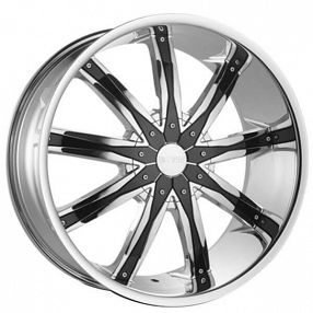 20" Dcenti Wheels DW29 Chrome with Black Inserts Rims  