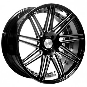 22" Staggered Road Force Wheels RF11 Black with Ball Cut Rims