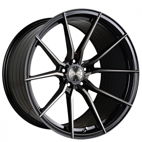 19" Staggered Vertini Wheels RFS1.2 Gloss Black Tinted Face Flow Formed Rims
