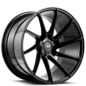 22" Staggered Savini Wheels Black Di Forza BM15 Gloss Black Super Concave Rims