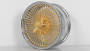 15x7" LA Wire Wheels FWD 100-Spoke Straight Lace American Gold Triple Plating Center with Chrome Lip Rims