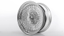 14x6" LA Wire Wheels Standard 100-Spoke Straight Lace Chrome with Chrome Heavy Duty Knock-Off Rims