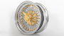 15x7" LA Wire Wheels Standard 72-Spoke Cross Lace American Gold Plating with Chrome Rims
