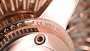 14x6" LA Wire Wheels Reverse 100-Spoke Straight Lace Chrome with Rose Gold Center Heavy Duty Knock-Off Rims