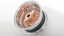 14x6" LA Wire Wheels Reverse 100-Spoke Straight Lace Chrome with Rose Gold Center Heavy Duty Knock-Off Rims