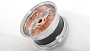 14x6" LA Wire Wheels Reverse 100-Spoke Straight Lace Chrome with Rose Gold Center Heavy Duty Knock-Off Rims