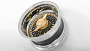 14x6" LA Wire Wheels Reverse 100-Spoke Straight Lace Black Spokes with Gold Accents and Chrome Lip Rims 