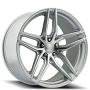 20" Select Precision Alloys Wheels S101 Shadow Gloss Silver Brushed Rims 
