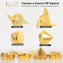 22x8" LA Wire Wheels Standard 150-Spoke Straight Lace American Gold Plating Rims