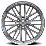 24" Corsart Wheels R507 Kingpin 6 Gloss Brushed Milled with Diamond Cut Lip Rims 