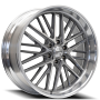 24" Corsart Wheels R507 Kingpin 6 Gloss Brushed Milled with Diamond Cut Lip Rims 
