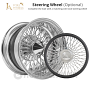 14x7" LA Wire Wheels Reverse 72-Spoke Cross Lace Chrome Rims