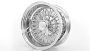 14x7" LA Wire Wheels Reverse 72-Spoke Cross Lace Chrome Rims