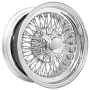 14x6" LA Wire Wheels Standard 72-Spoke Cross Lace Chrome Rims