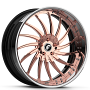 22" Forgiato Wheels Wade FF Rose Gold over Chrome Face with Chrome Lip and Black Inner Forged Rims