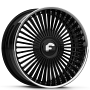 24" Forgiato Wheels G-1 Gold over Chrome XL Floating Cap Forged Rims  (CLONE)