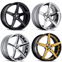 20" Forgiato Wheels Aggio-ECL Matte Gold Face with Black Lip Forged Rims